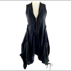 Allsaints Zeeda dress black parachute US 6 UK 10